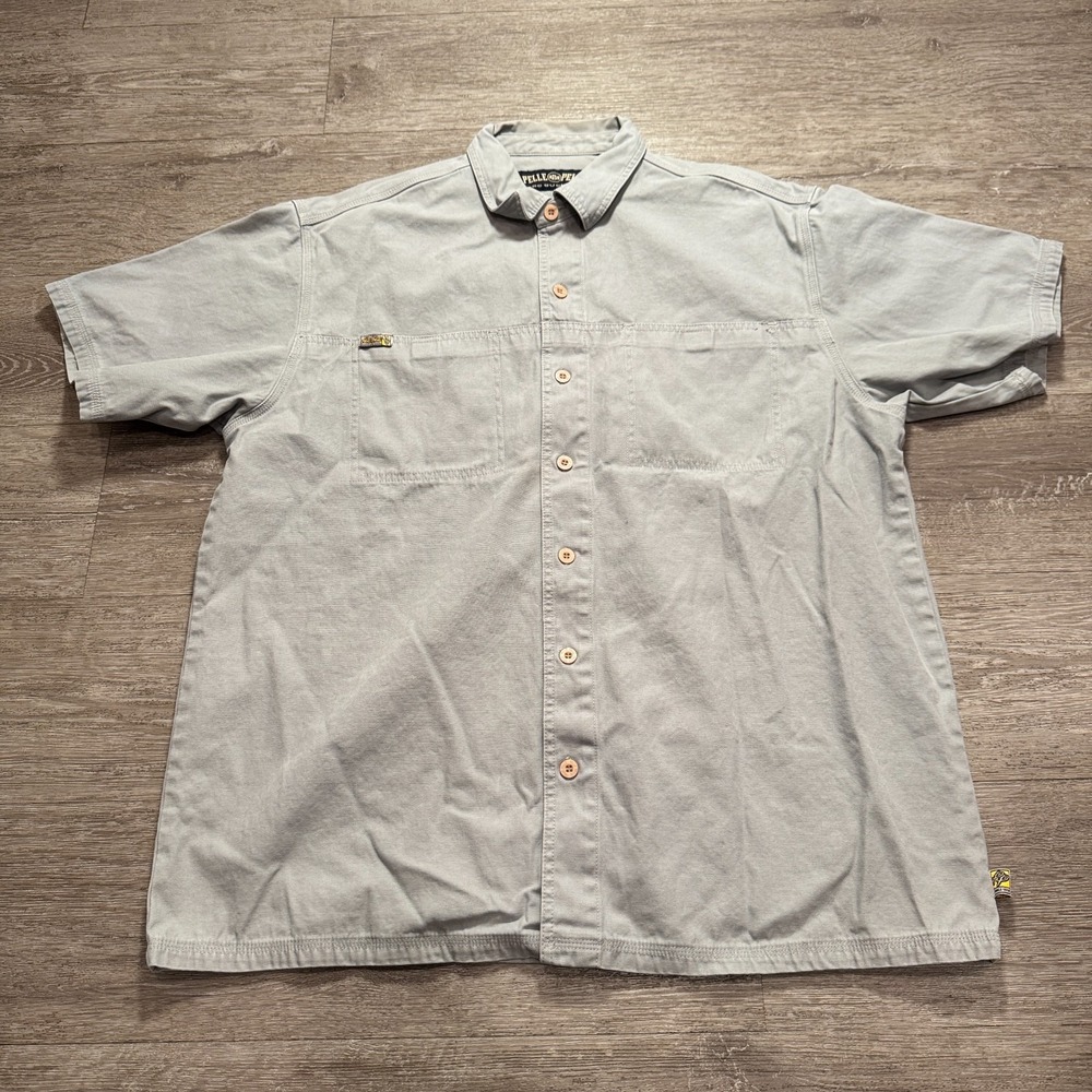 Pelle Pelle Shirt 2XL Gray Heavyweight Work Wear Y2k Marc Buchanan 90s Shacket